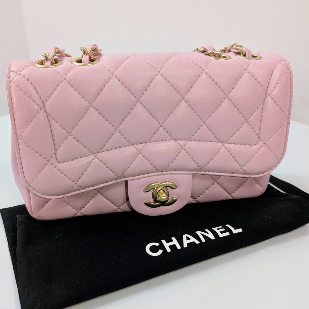 Chanel Light Pink Rose Mademoiselle Mini Rectangular Classic Flap Bag - Picture 2 of 16